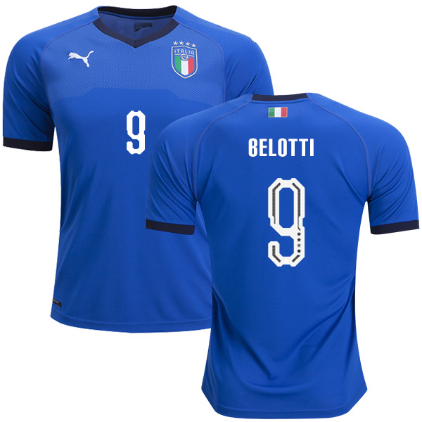 Italy #9 Belotti Home Soccer Country Jersey